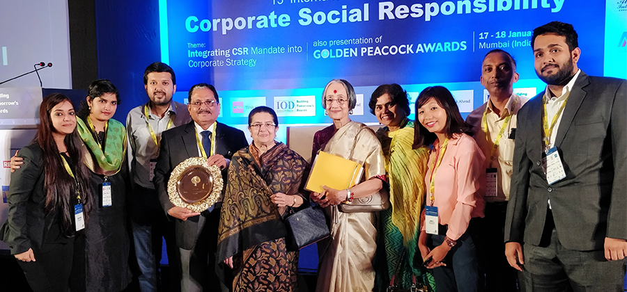 Winner of ‘Golden Peacock Award for Corporate Social Responsibility 2018’
