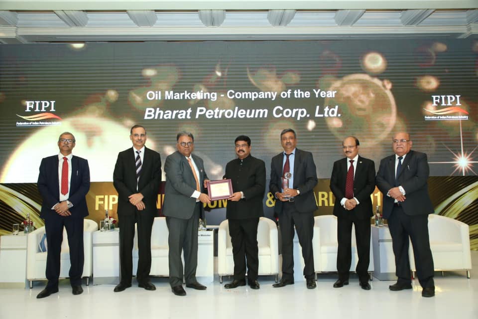 Bharat Petroleum receives FIPI Oil & Gas Award 2019, under the category ‘Oil Marketing - Company of 