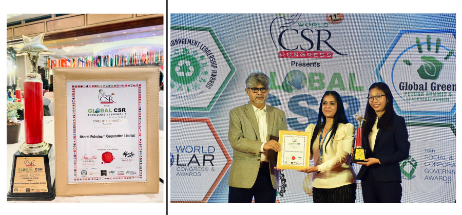 BPCL CSR grabs Global CSR Excellence & Leadership Awards 2022.