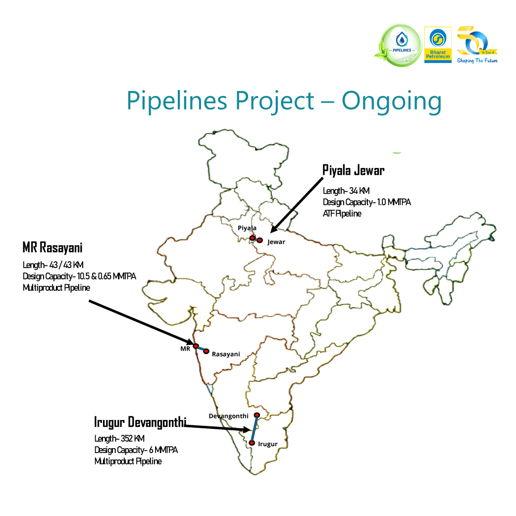 bpcl pipeline ongoing