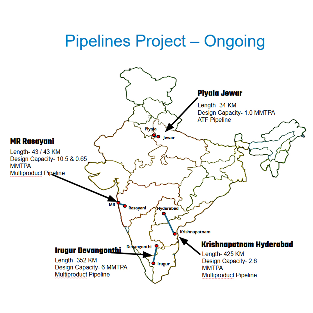 bpcl pipeline ongoing