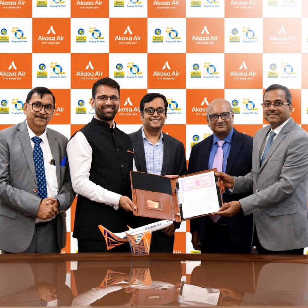 BPCL and Akasa Air Partner to Advance Sustainable Aviation Fuel Adoption