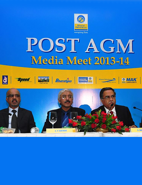 Media Reps interact with BPCL team at Post AGM Press Meet