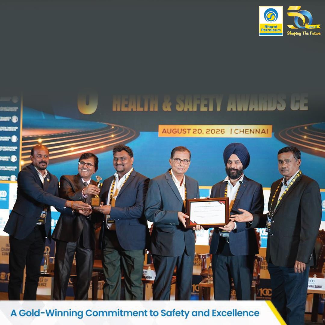 BPCL QA Marketing Department Wins Gold at 8th ICC National OHS Awards 2026