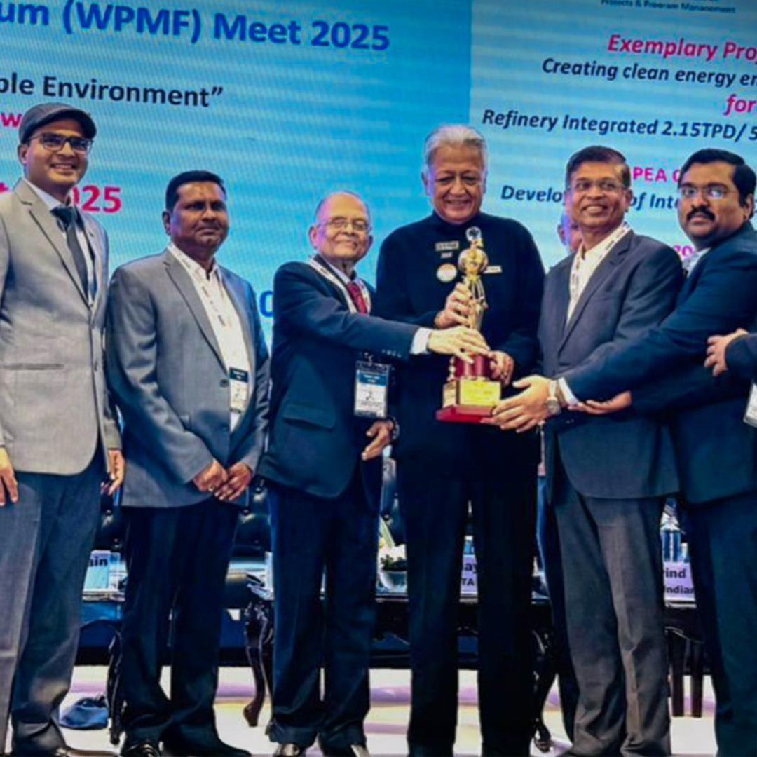 BPCL awarded the National Project Excellence Award (NPEA) 2025 under the One of Its Kind category, for 2G–1G Integrated Bio-Ethanol Refinery at Bargarh, Odisha