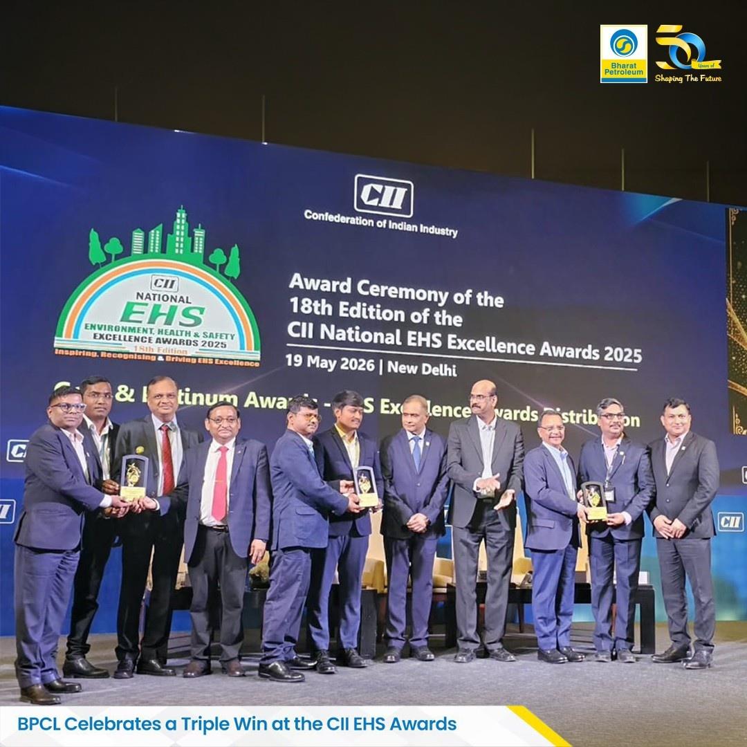 BPCL Sets New Benchmarks at CII National EHS Excellence Awards 2025