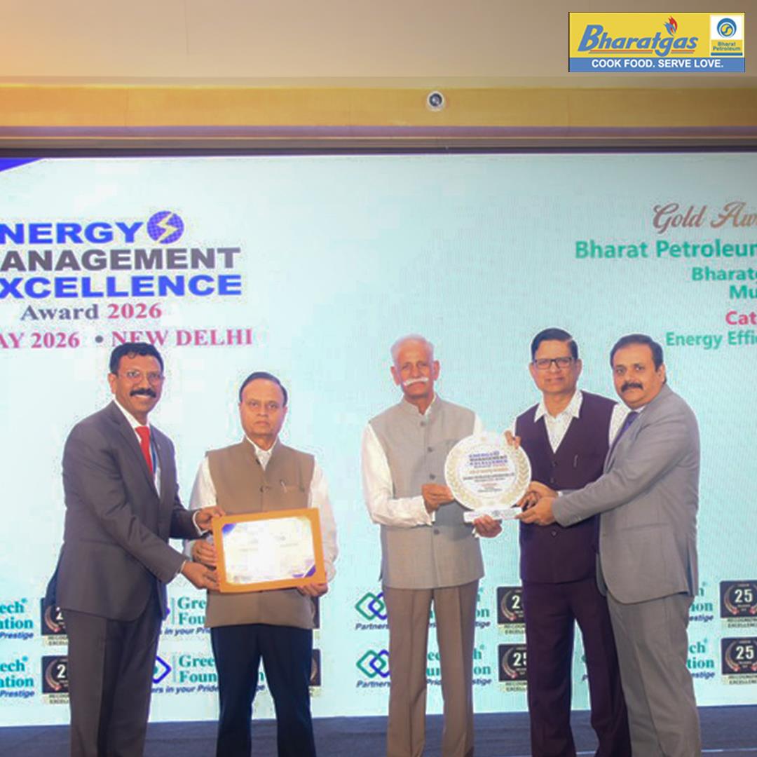 Bharatgas Wins Greentech Energy Management Excellence Gold Award 2026 for Energy-Efficient Innovation