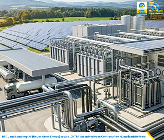 NeuEN Green Energy Pvt. Ltd., the 50:50 JV of BPCL and Sembcorp Green Hydrogen India, secures a 10 KTPA green hydrogen supply contract from Numaligarh Refinery Ltd