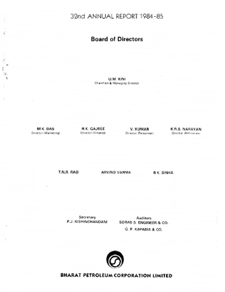 Annual Report 1984-85